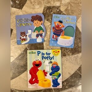 Sesame Street Potty Training Book Trio - Blue, Red, Green